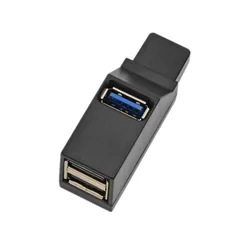 Mini  USB 3.0 HUB Adapter Extender  3 Port Splitter for PC Laptop Macbook  High Speed U Disk Reader