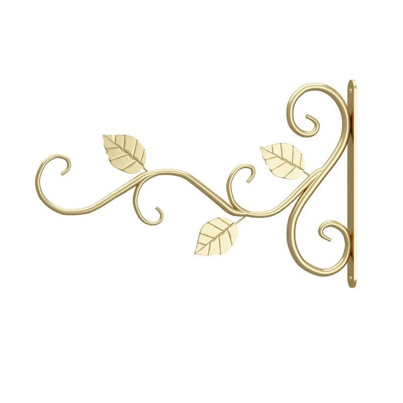 Iron Outdoor Hanging Brackets Wall Garden Plant Hooks Metal Brackets for Solar Light Bird Feeder Lantern Wind Chimes with Screws