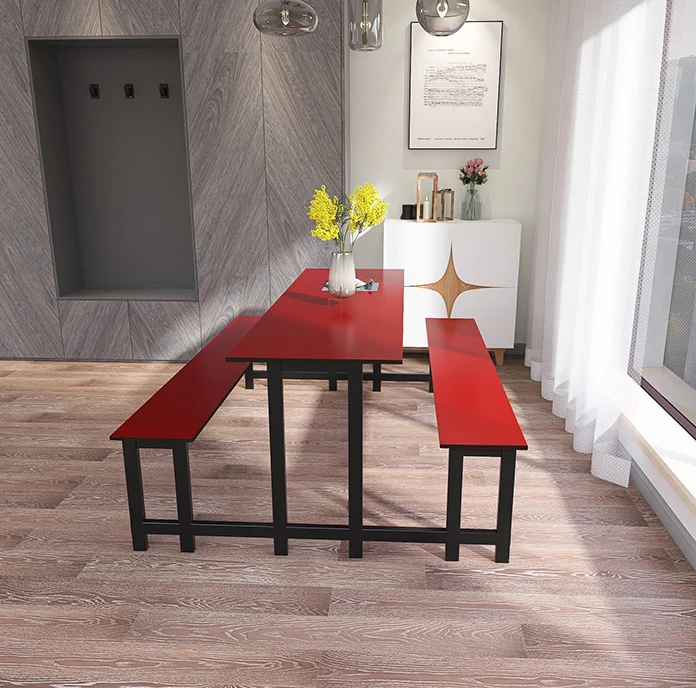 
Dining Tables And Chairs Set Dining Furniture with Long Bench School Restaurant Canteen Table/ 