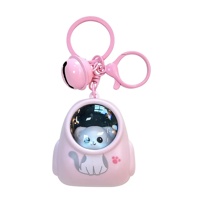 Cute bear schoolbag night light keychain Netflix ambient light keychain bag bag pendant claw machine gift wholesale