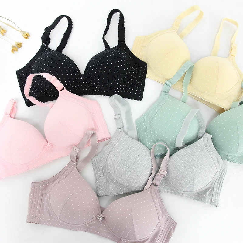 Ladies Breathable Soft Push Up Thin Wireless Bra Women Cotton Bra
