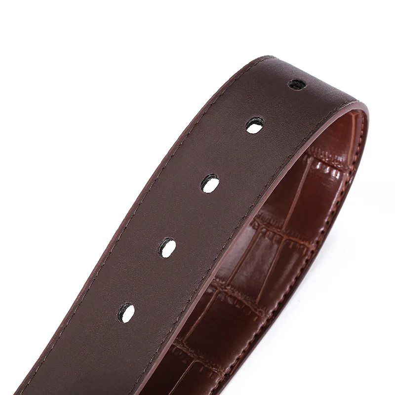 Hot-selling fashion casual pin buckle leather belt mens business crocodile pattern belt JV008