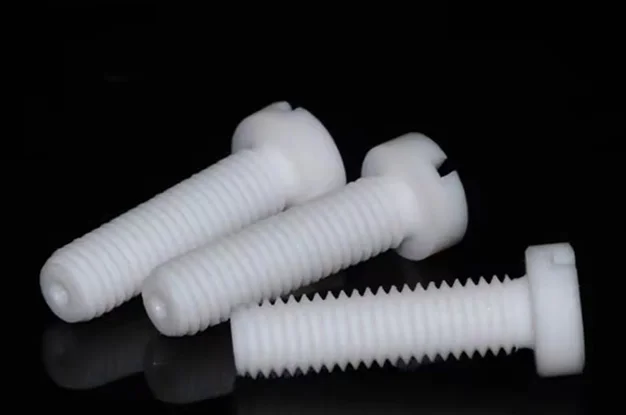 White plastic screws PP screws acid and alkali resistant insulated bolts slotted pan head plastic screws M3-M8