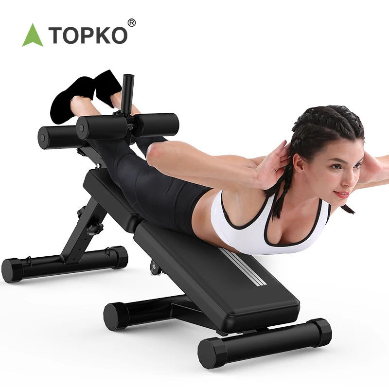 TOPKO Exercise Workout Bench Weight Lifting Bench For Gym Fitness Sit Up Weight Indoor Adjustable Dumbbell benchl Bench