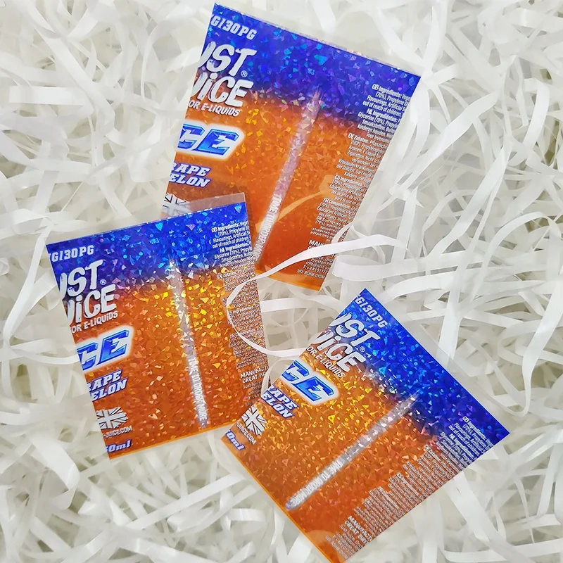 GH-Printing costom Holographic vinyl waterproof heat shrink sleve label  Gold Foil  for Plastic Bottles label