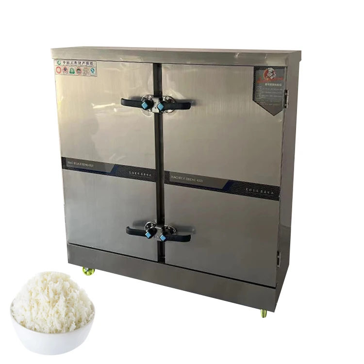 Hotel use gas type 24 tray steamed rice machine food fish corn cooking machine