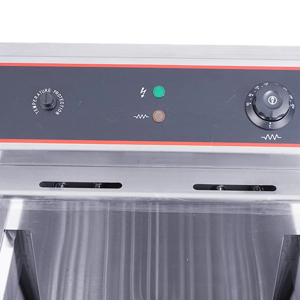 Electric used commercial deep fryer Commercial Electric 2-tank 4-basket 30L+30L Oil Deep Fryer