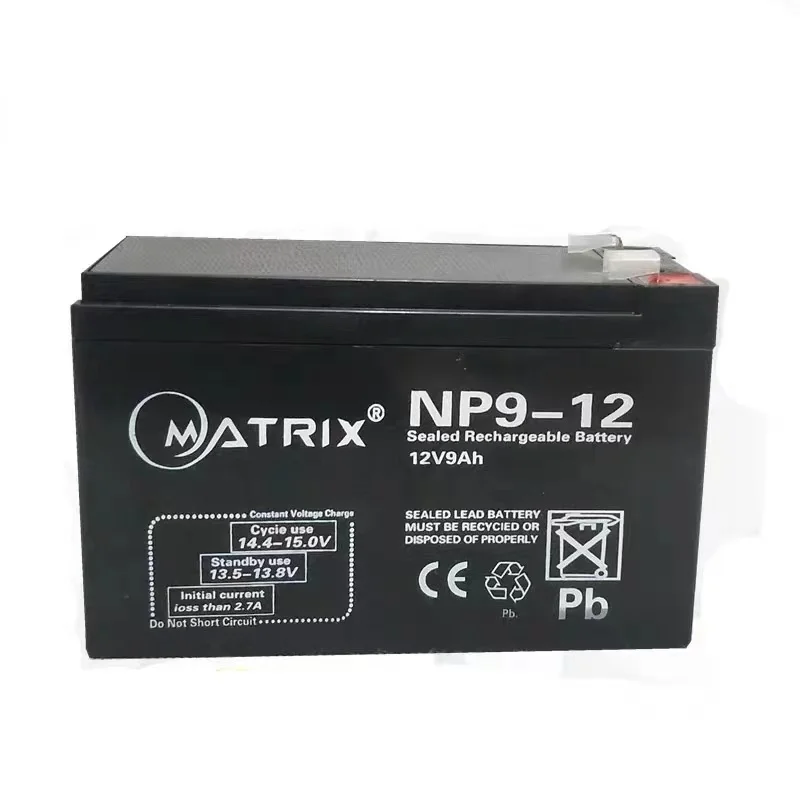 Matrix 12V9Ah NP9-12 sealed Maintenance-free Lead-acid Battery Elevator Emergency Light Access Control Fire Host UPS