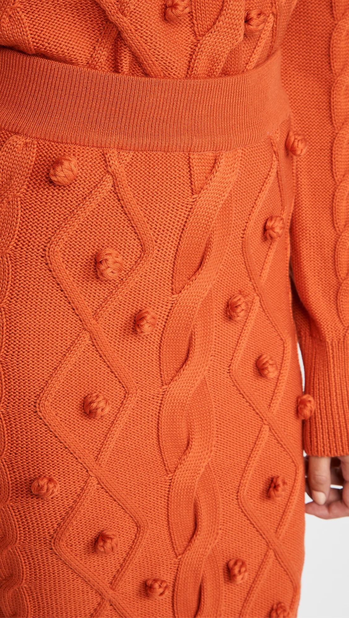 China Factory Private Label New Stylish Manufacture Wholesale Custom High Quality Midi Knit Skirt