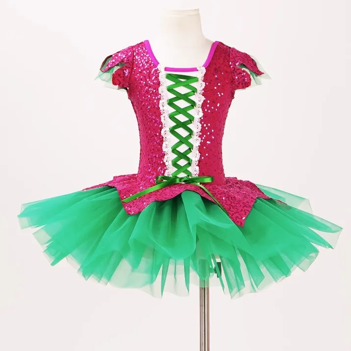 Girls dance dress children performance sequin ballet tutu adult stage party dress kids sleeveless dance costume dress