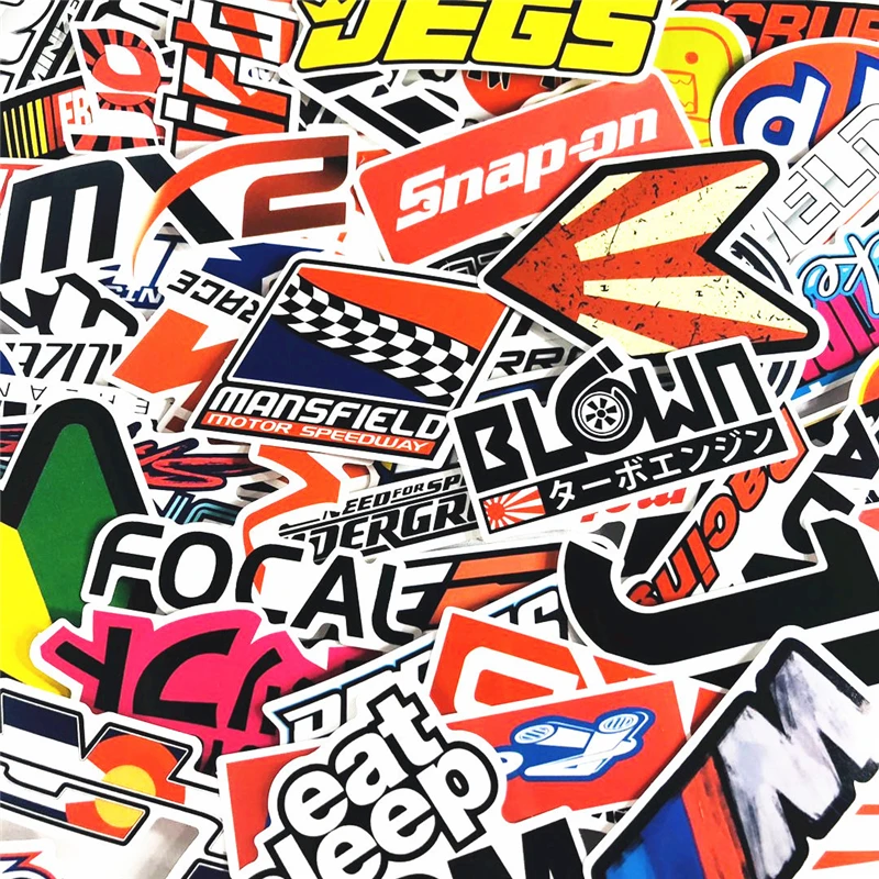 100Pcs Cool Car Motorcycle JDM Modification Graffiti Stickers Skateboard Phone Car Luggage Helmet Waterproof Sticker Car sticker
