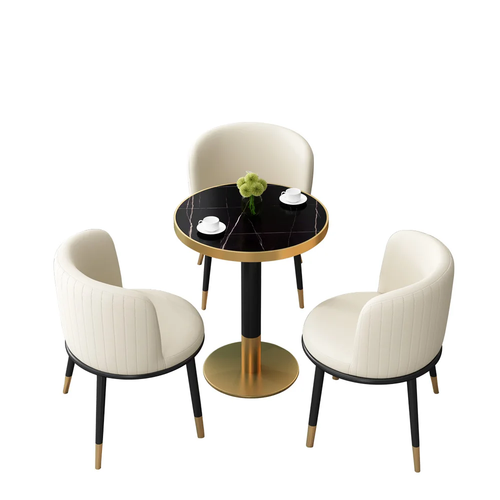 new household marble rectangular dining table Widely Used modern dining table Apartment marble dining table and chair