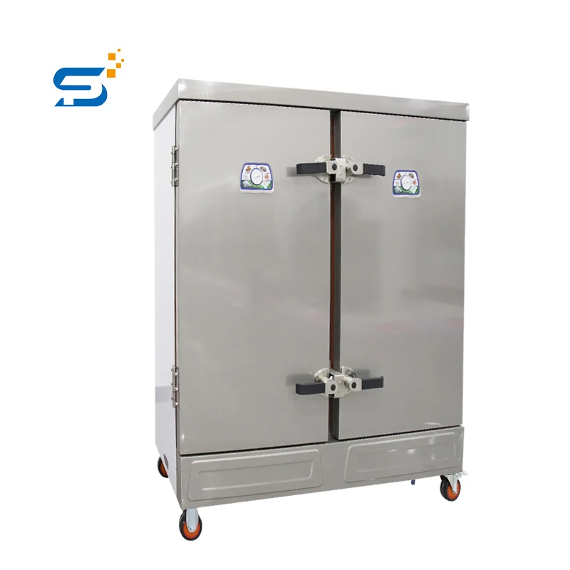 Prometheus 6-36pcs stainless steel industry electricity gas rice steaming cart/rice steaming cabinet