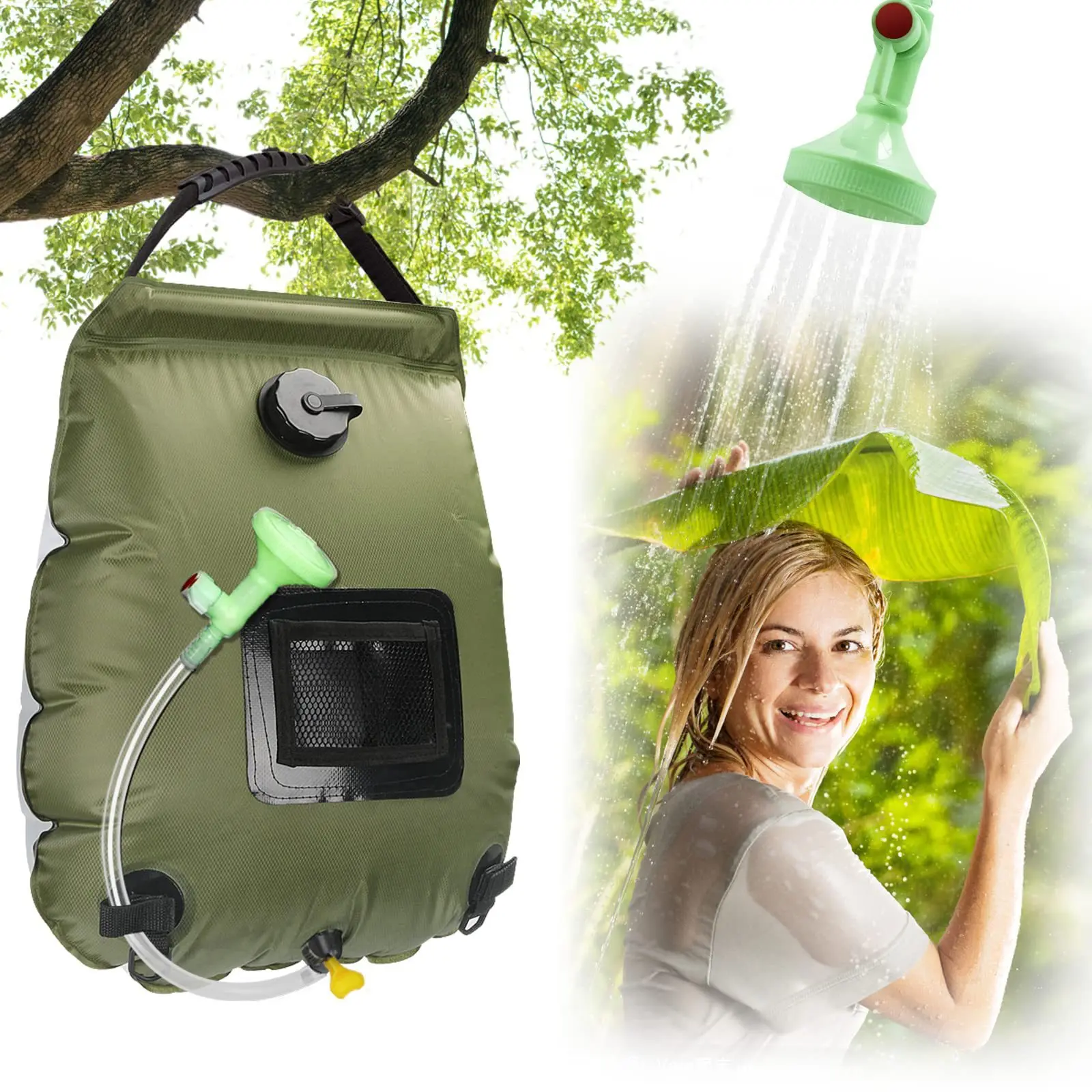 Wholesale price Outdoor camping 20L shower bag Solar shower bag Camping hiking self driving tour shower bag
