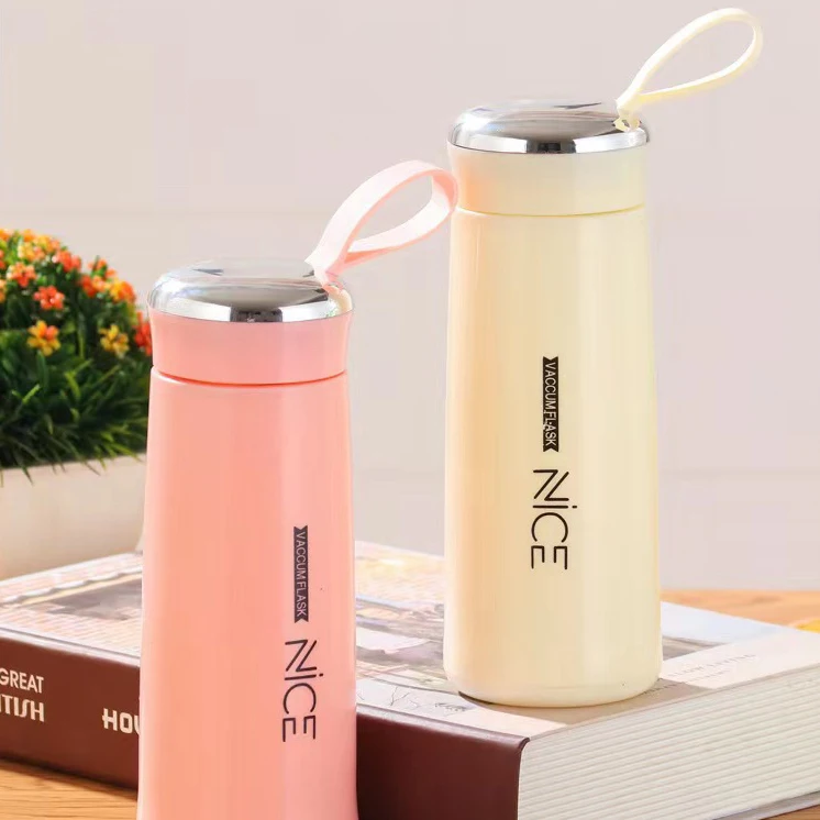 400ML Double Layered PP Glass Cup with Lid Gift for Any Activity Creative Student Business Advertising Water Cup