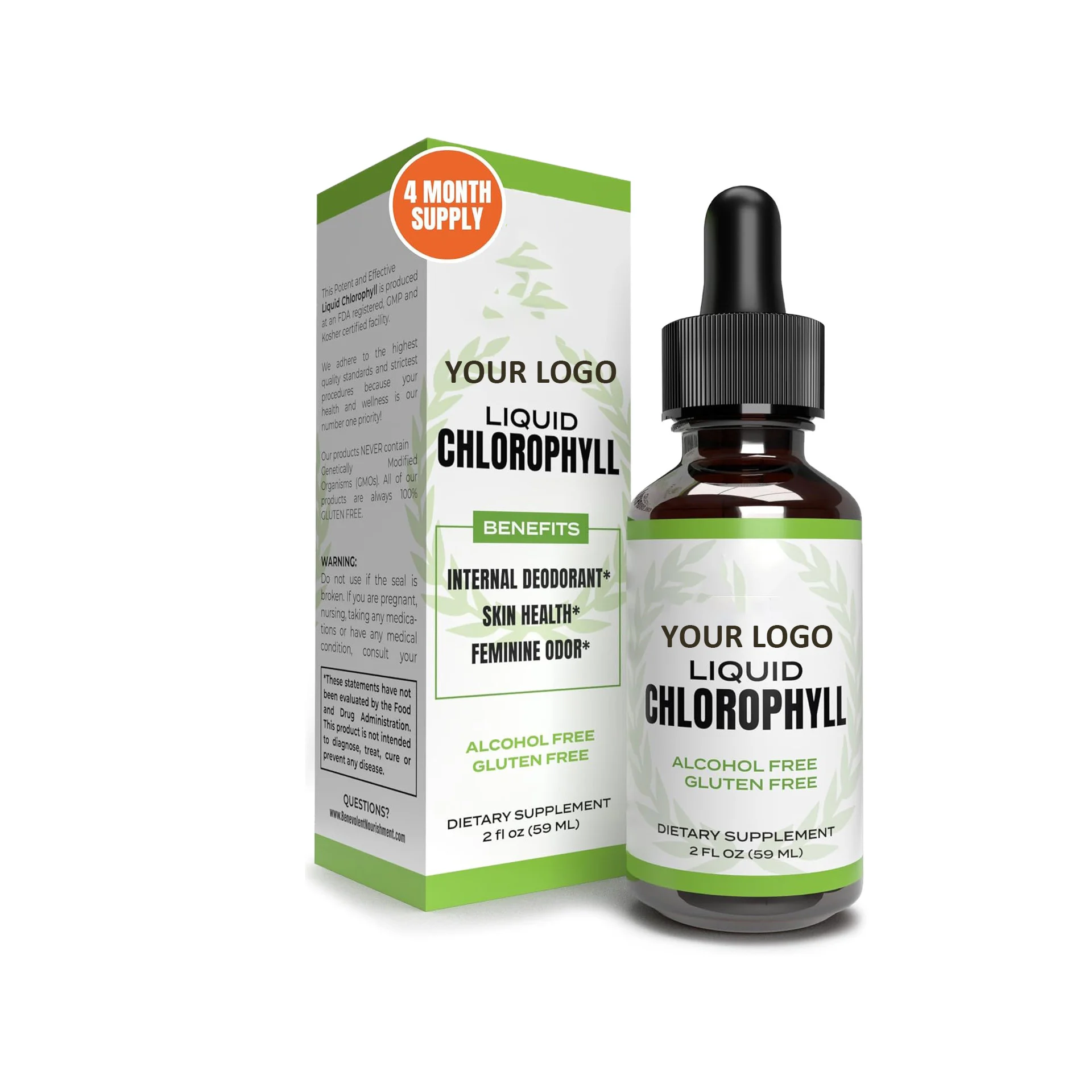 Liquid chlorophyll customized chlorophyll liquid private label chlorophyll drops