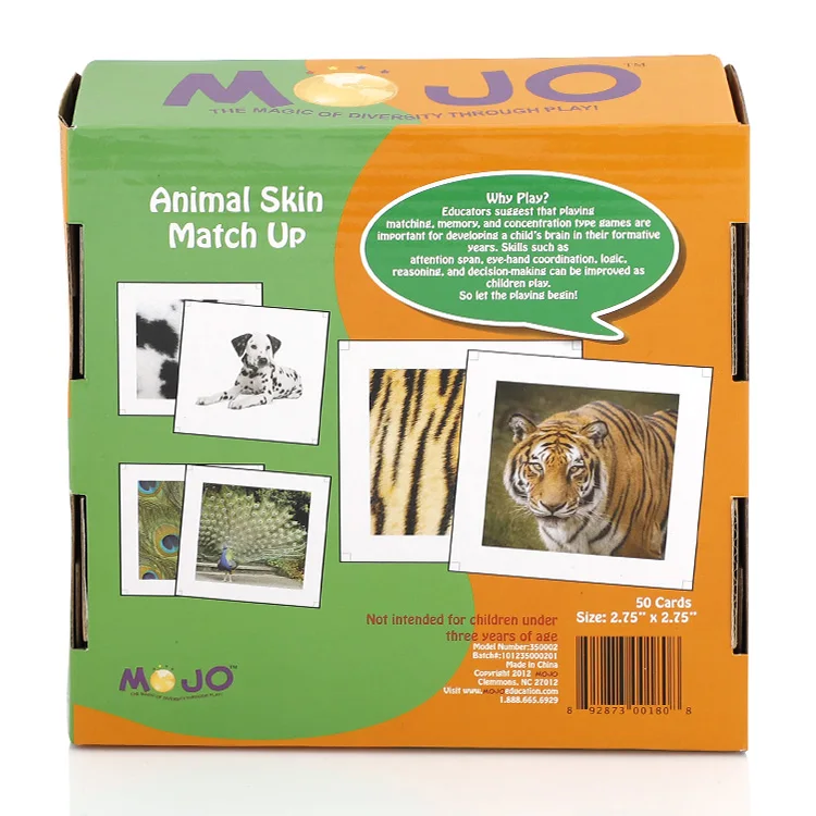 OEM Custom Printed English Learning Playing Cards Educational card game manufacturer for Kids Children