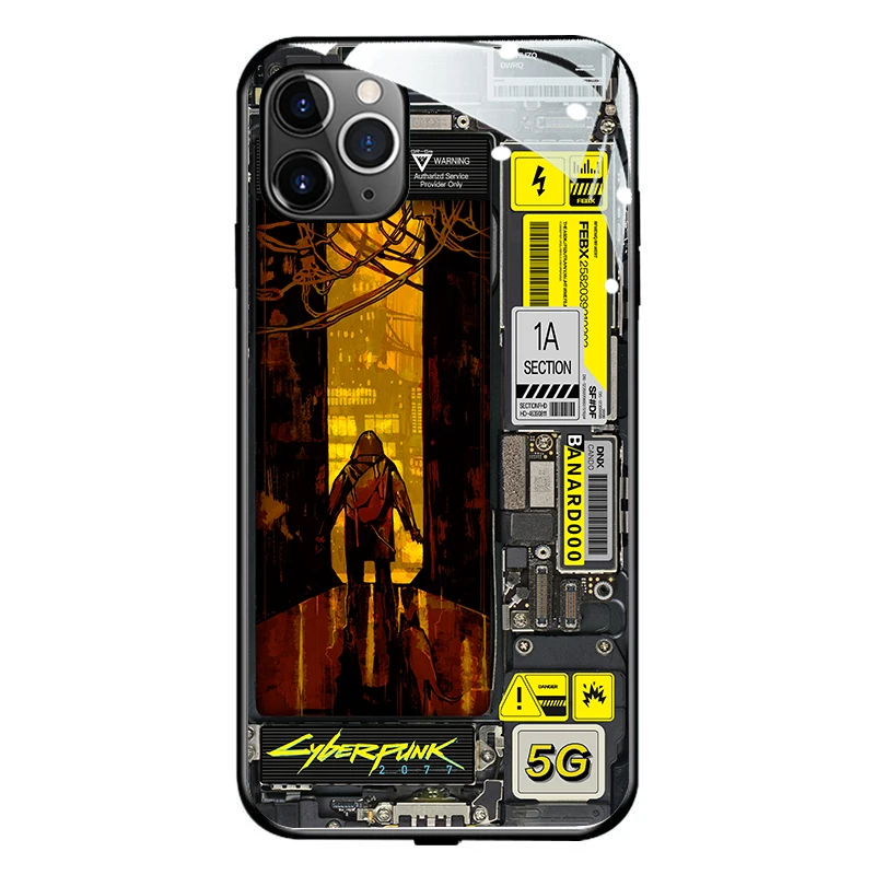 Модный Роскошный светящийся чехол из закаленного стекла со светодиодной подсветкой для входящего вызова