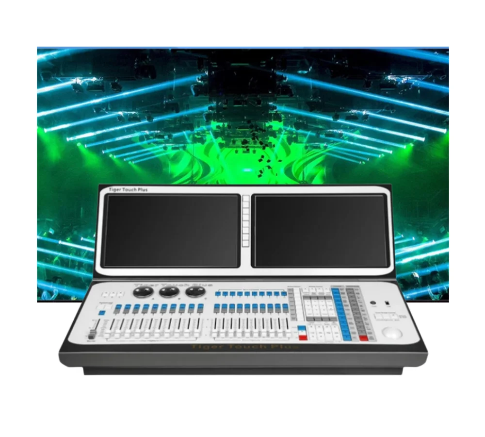 Тигр сенсорный dmx контроллер освещения двойной экран tiger touch plus консоль