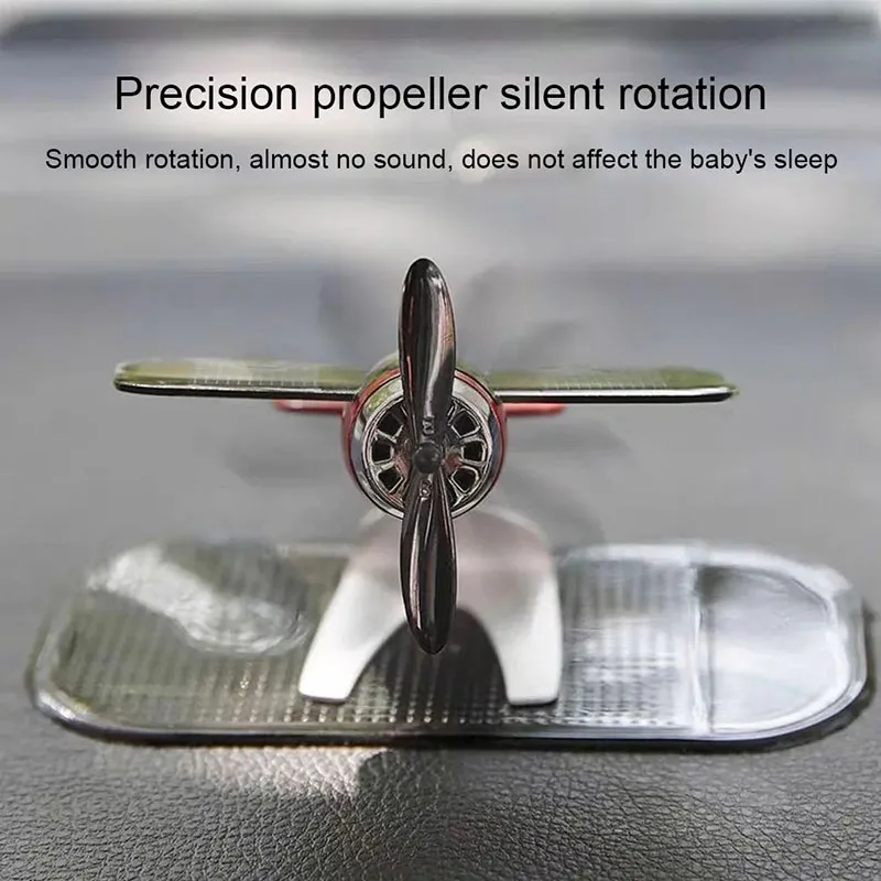 Creative Solar Airplane Car Dashboard Decoration Car Essential Oil Diffuser Fragrance Aromatherapy Diffuser Desk Ornaments