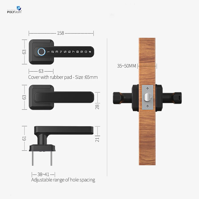 High Security Outdoor TTlock app Electronic Door Lock for Home Hotel Apartment