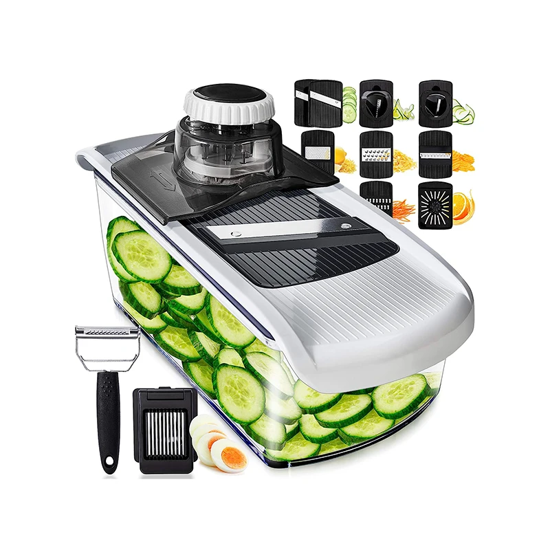 Dreeko Slicer for Kitchen, Cheese Grater Vegetable Spiralizer and Veggie Slicer,Kitchen Gadgets Organizer&Safety Glove Included