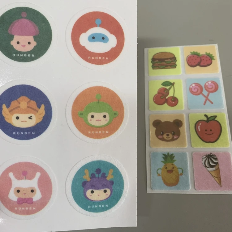  Customized Printing Fragrance Fabric stickers Essential Aroma Oil Scented Stickers for