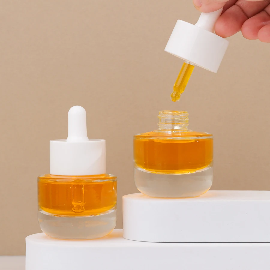 20ML High grade Refillable bottle for Essential Oil Glass Eye Dropper Pipettes Round thick bottom bottle homemade cosmetics
