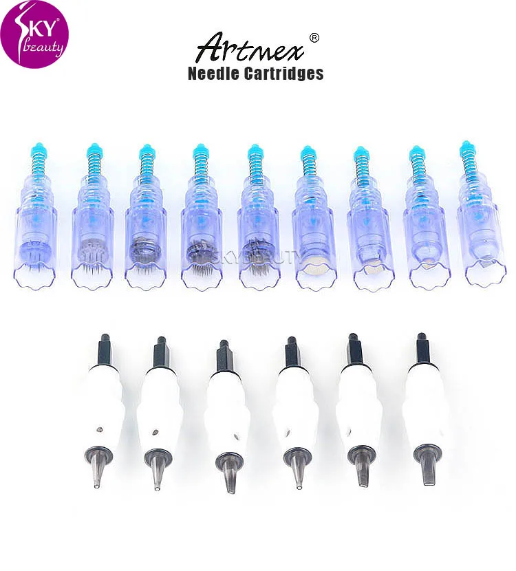 
Artmex V6 V7 V8 V9 V11 disposable 1 3 5 7 9 12 24 36 42 Nano MTS permanent makeup ez PMU 5rl 3p 1r 1rl tattoo needle cartridge 