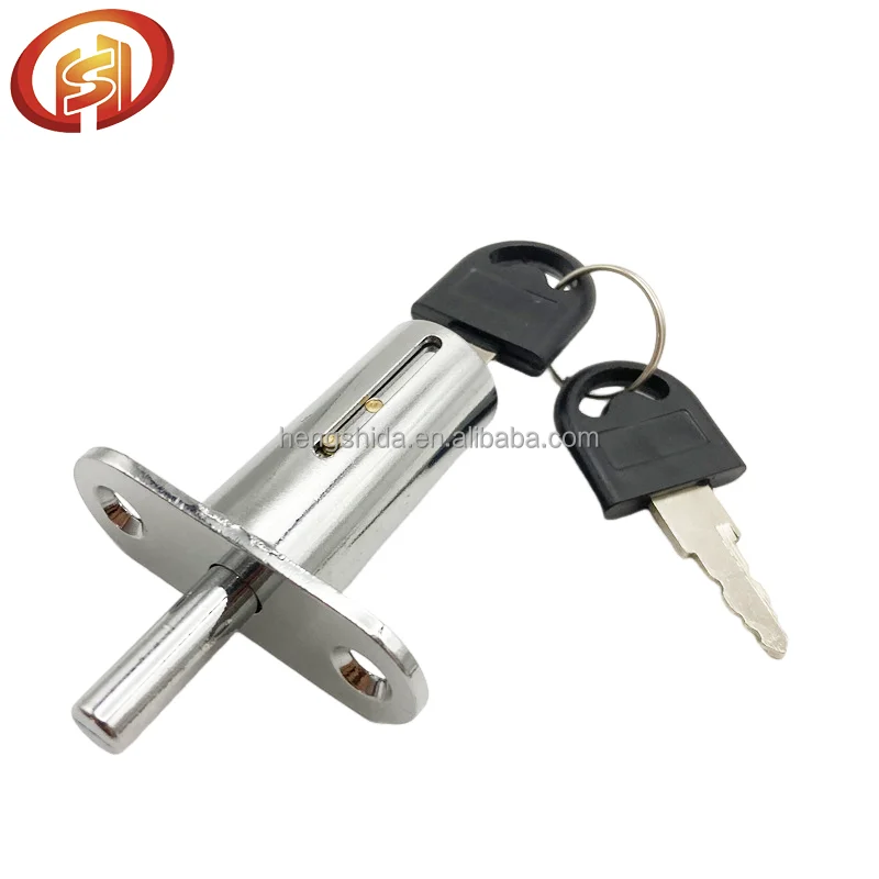 105 Furniture Lock 19*40mm Cylinder Zinc alloy Push Lock Chrome finish Drawer Lock