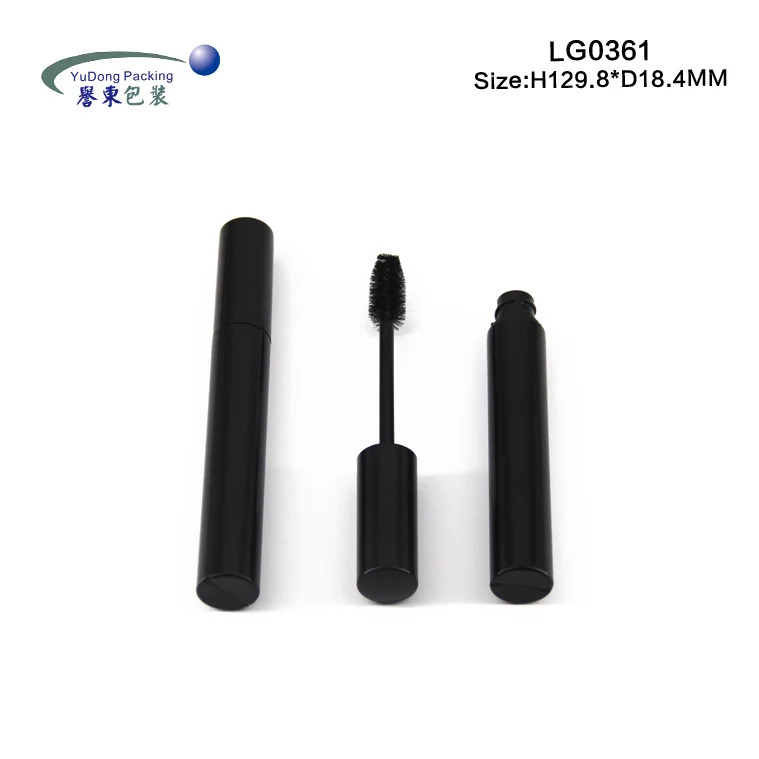 OEM 0,45 унций матовый черный макияж на заказ пустой тушь для туши для ресниц цилиндрические контейнеры для туши для ресниц флакон упаковка с кисточкой