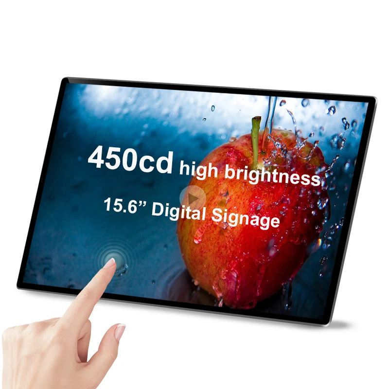 5G WiFI Android 450 High Brightness 15 Inch Digital Menu Boards Advertising Totems Touch Screen Digital Signage and Displays