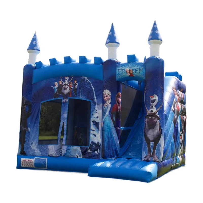 Carnival Ice Princess Queen Tower Jumping Castle and Slide Theme Bouncy Castle Combo