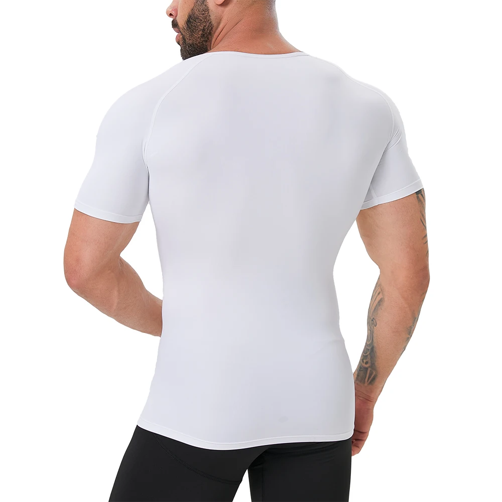 Hide Men Boobs Gynecomastia Compression Shirts Short Sleeve Body Shaper For Men