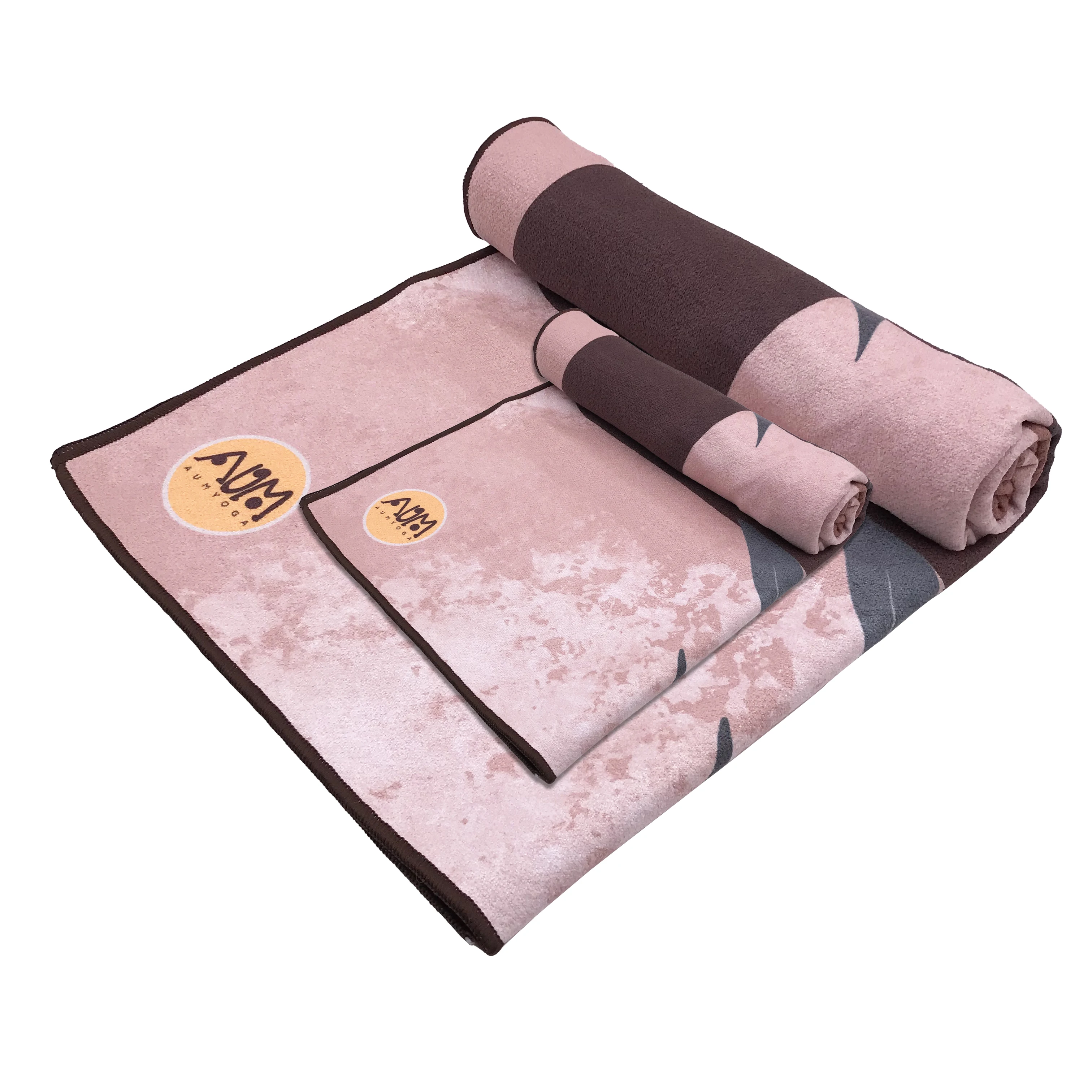 Non slip eco-friendly microfiber hot yoga mat towel custom printed travel gym yoga towel