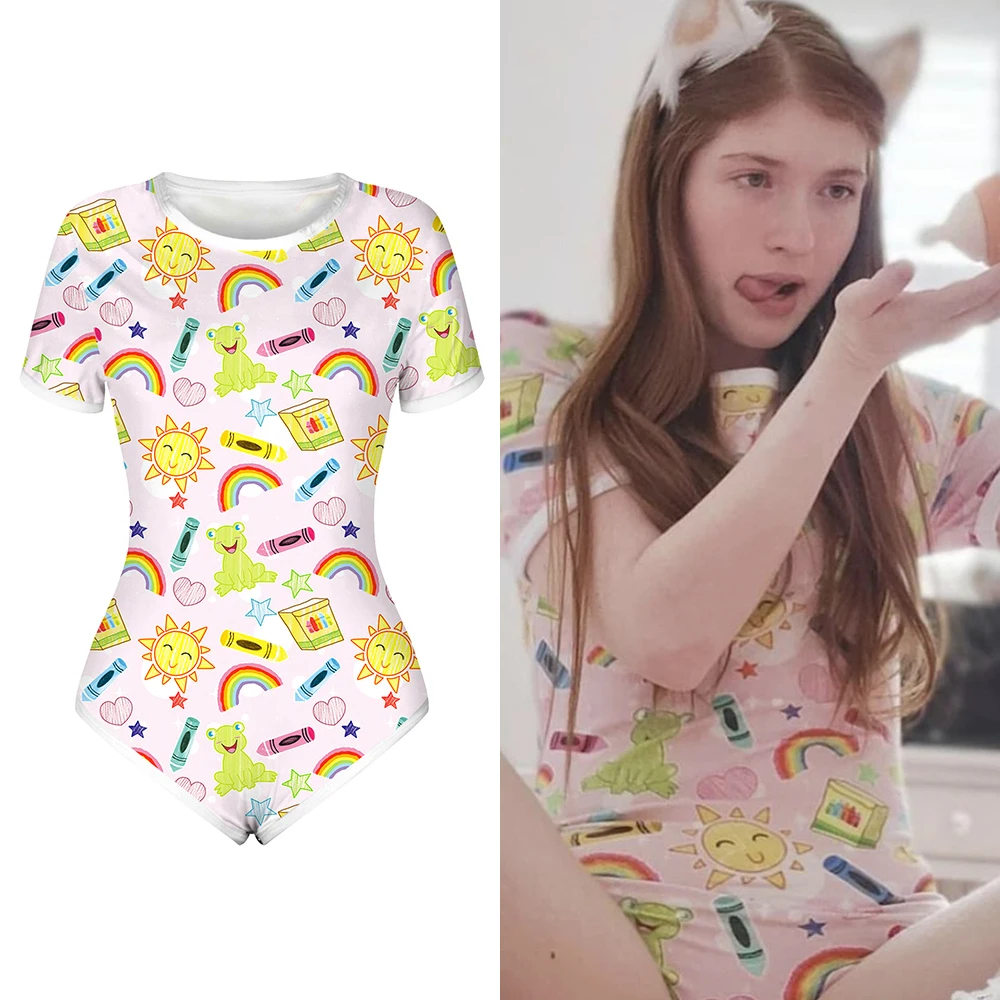 Hot Sell Custom Pajamas Short Sleeve Adult Romper Sexy Onesie Sleepwear Pajamas For Women