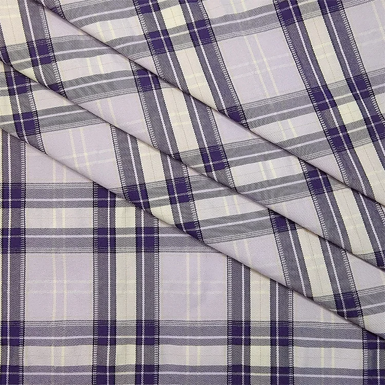 Spot cheap Christmas clothing fabrics Advantage 100% polyester yarn dyed plaid prom apparel fabric