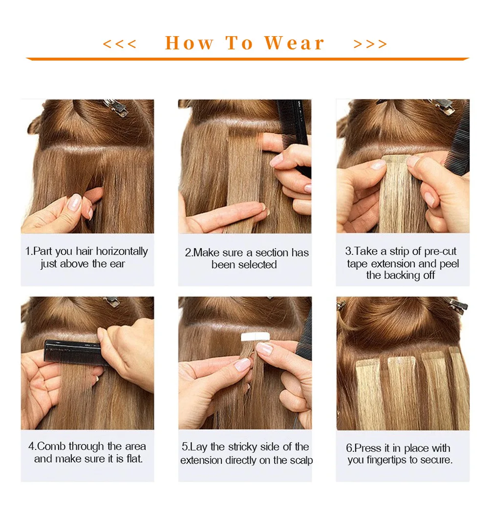 Factory wholesale wig blonde real human hair tape wig 16 inch #24 Straight wig