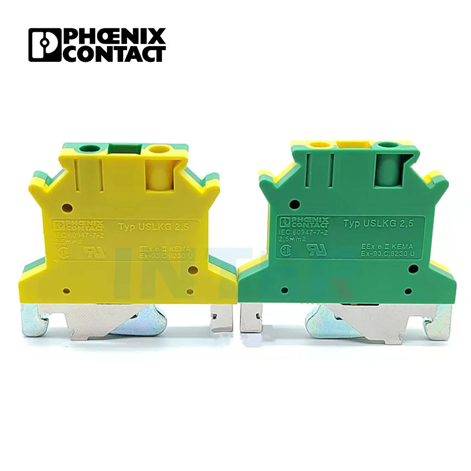 0441025 USLKG 2,5 Multi-connection Ground Modular Terminal Block Feed Through rail mount Terminal Blocks