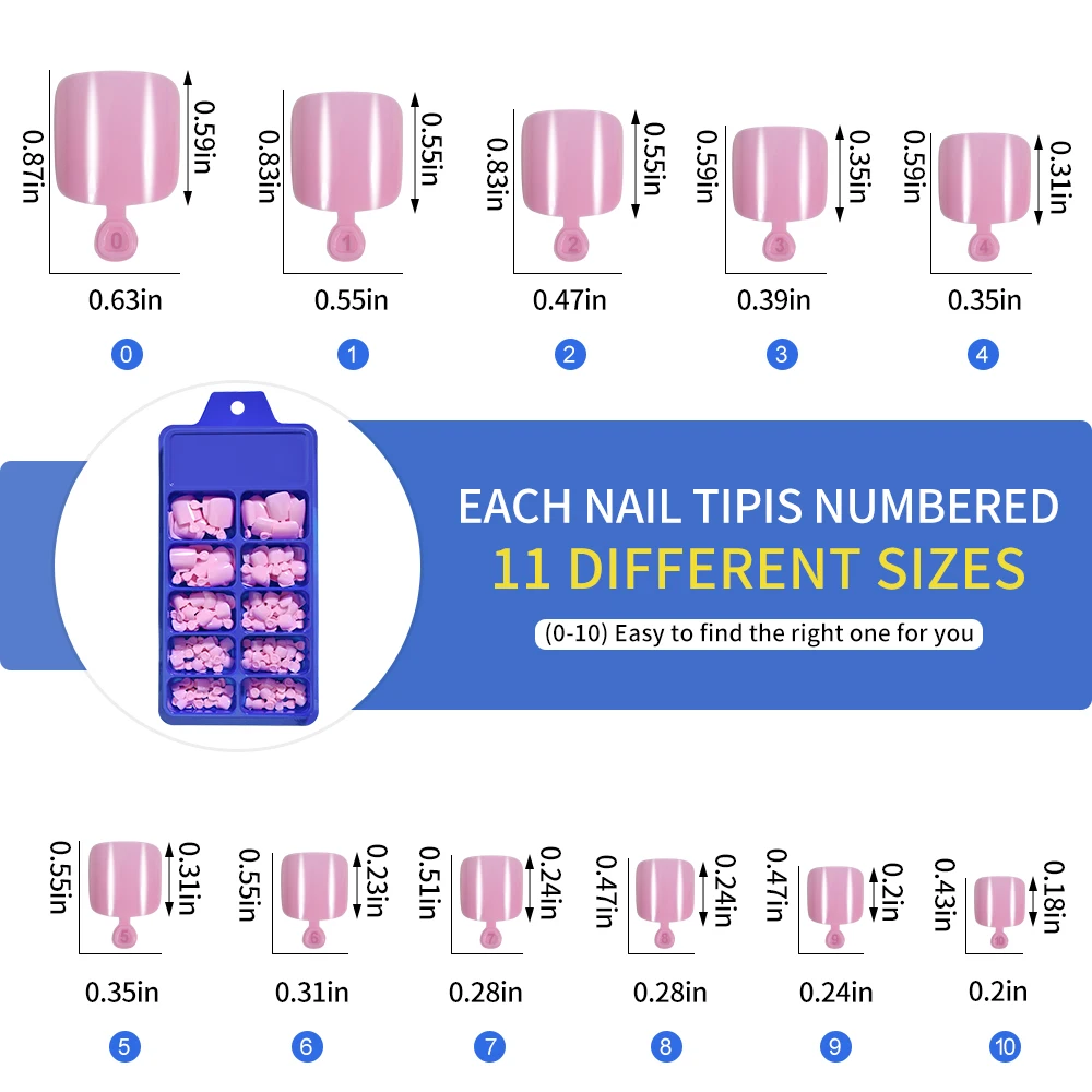 Jingyuan 100pcs/Box Acrylic Toenails Tips Full Cover artificial nails pure Color Foot Fake Toenails Manicure Supplies