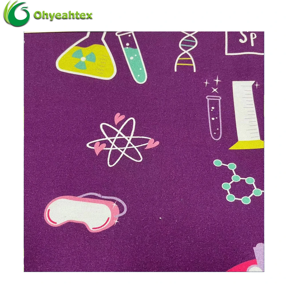 200GSM High Quality Custom Cartoon Digital Printed Organic Cotton Fabric For Baby