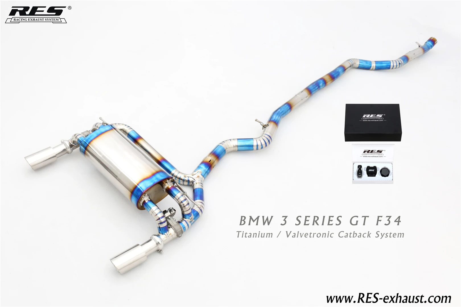 Ручная сварка от производителя, титановые выхлопные газовые газоны с клапанами для BMW 3 серии F34 GT 320/328/330 N20 B48 2,0 T