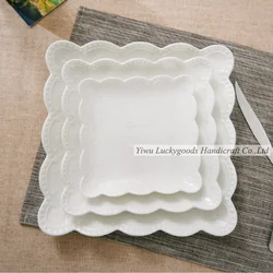 LG20190620-8 factory sale cheap price ceramic plate sets dinnerware white plates for home restaurant hotel