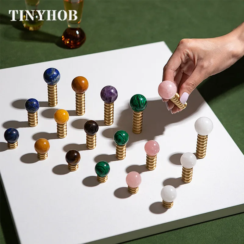 Pink Crystal Knob Brass Furniture Handles Door Knobs and Handles Cabinet Kitchen Cupboard Drawer Pulls C-4050