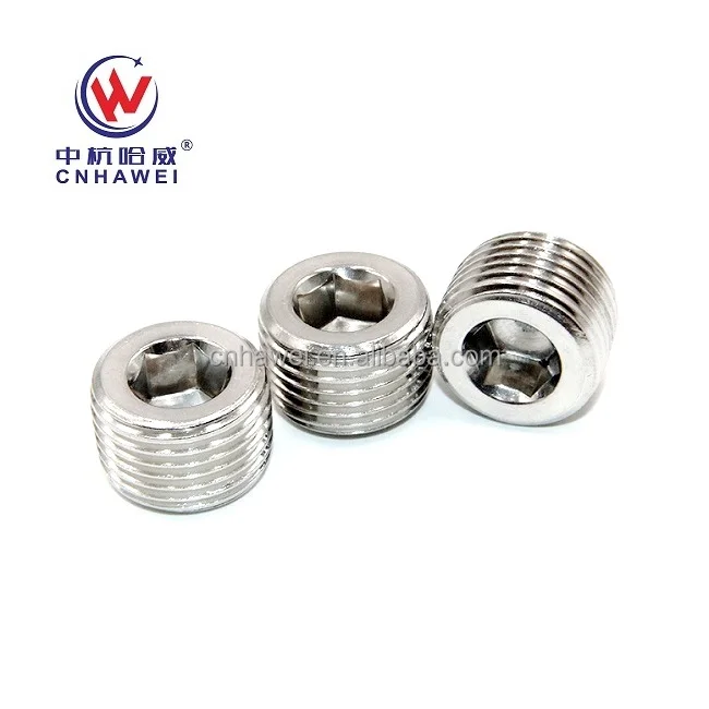9O4L Titanium Brass Concave Point Grub Screws Blue Lock Blind Set Screws Hexagon Socket Set Screw DIN913 M3-M8 M10 Included