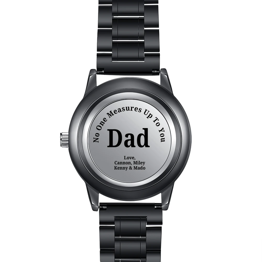 Подарок лучшему папе ручные часы с фото из нержавеющей стали Пользовательский логотип часы