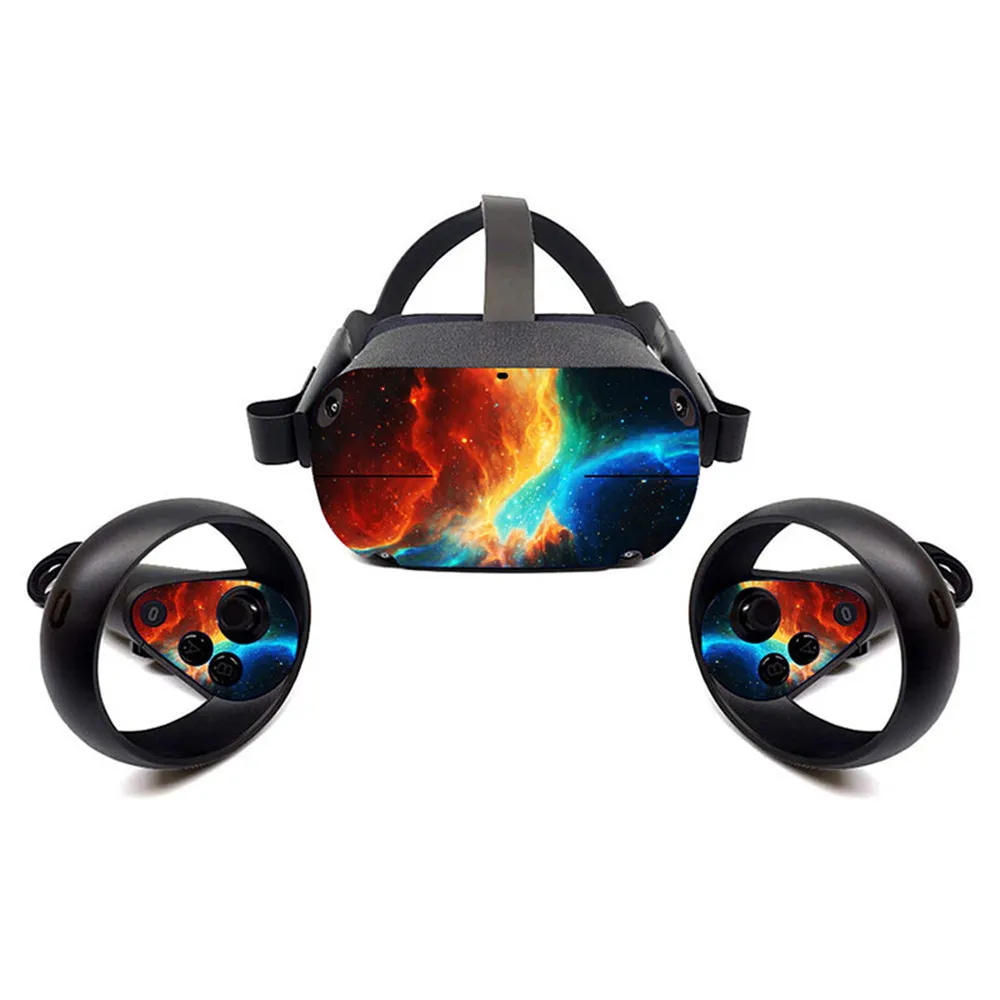 Cartoon Easy Install Wear Resistant Anti Scratch Print VR Sticker Set for Oculus Quest1 VR Glasses Controller Sticker