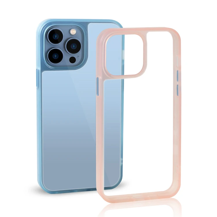 Thickened Shockproof Contrast Color Transparent Phone Case for Anti Yellow Scratch Proof Clear Phone Case for iPhone 14 Pro Max