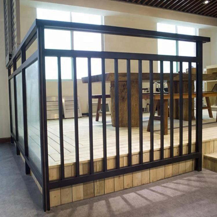 Foshan aluminum profile system curved straight metal panel aluminum balcony railing