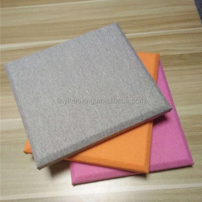 Soft Soundproof Recording Studio Cinema Sound Absorbing Fabric Covered Acoustic Panels for Home Theater Walls